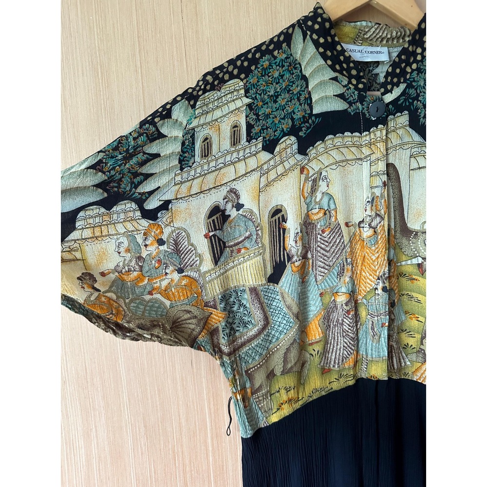 Vtg Casual Corner Scene Printed Romper - Picture 3 of 9